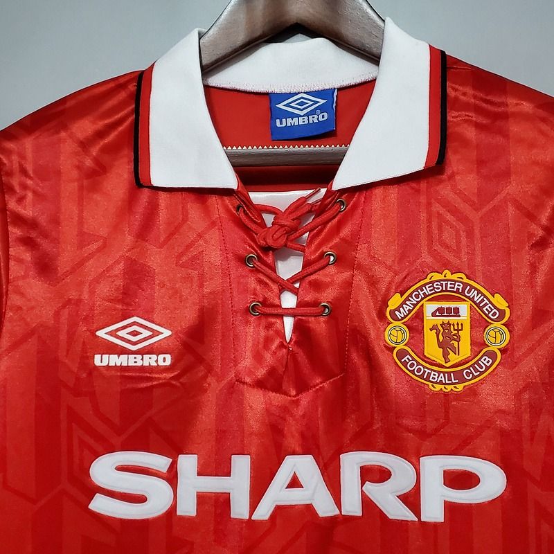 Manchester United 1992-1994 Retro Home Jersey #7 Cantona Personalized
