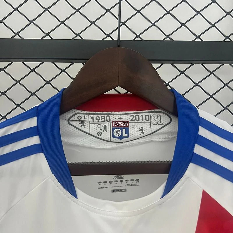 Olympique Lyonnais 2010-2011 Retro Home Short Sleeve Jersey Personalized Ligue 1 UCL Patch