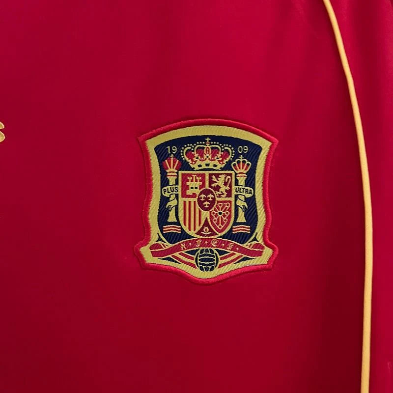 Spain 2008 Euro Championship Retro Home Short Sleeve Jersey Euro Patch Personalized Rare