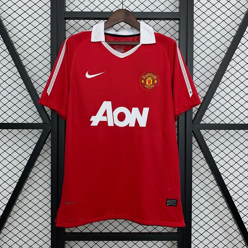 Manchester United 2010-2011 Retro Home Short Sleeve Jersey #3 Evra Personalized PL Rare