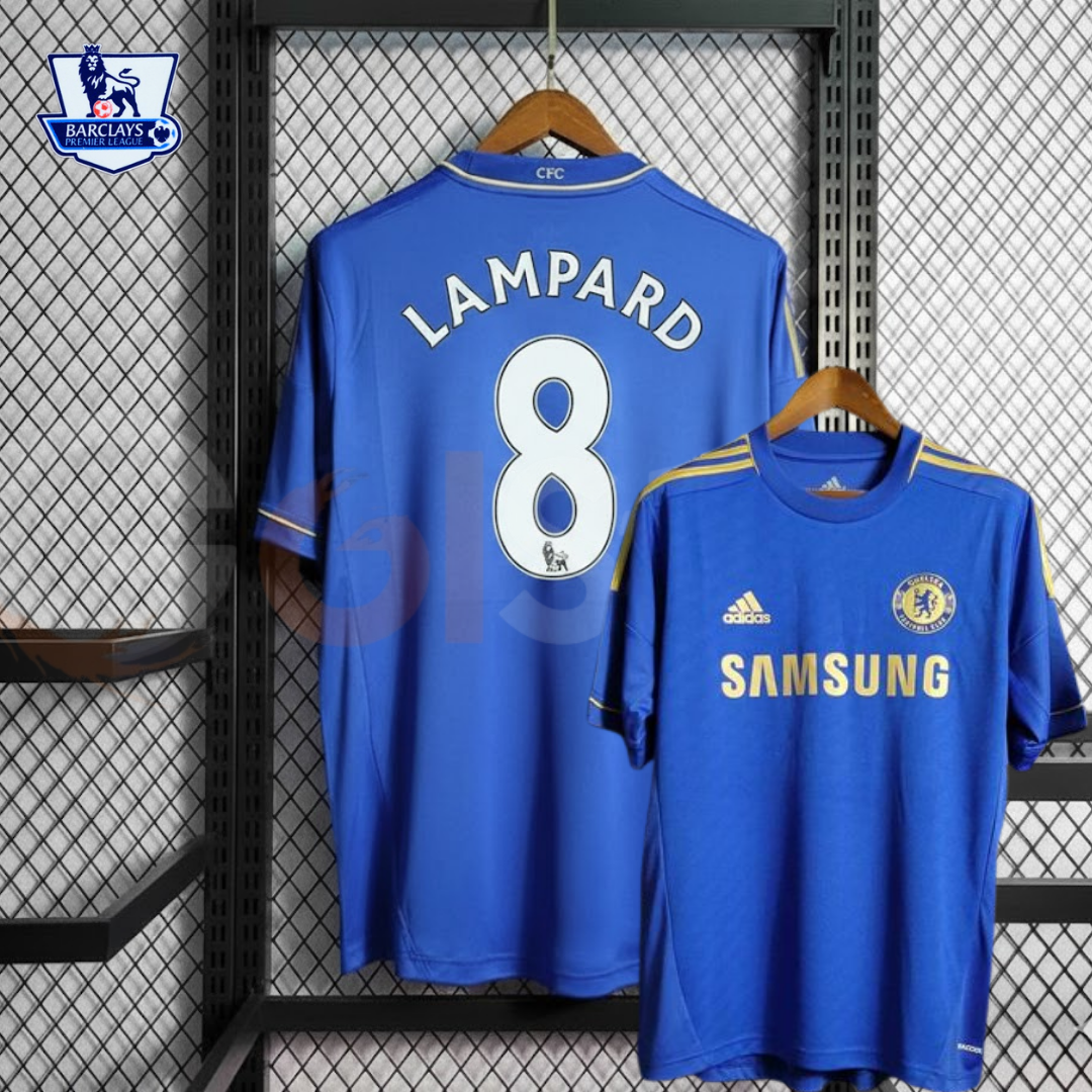 Chelsea FC 2012-2013 Retro Away Short Sleeve Jersey #8 Lampard Premier League Patch Personalized Rare