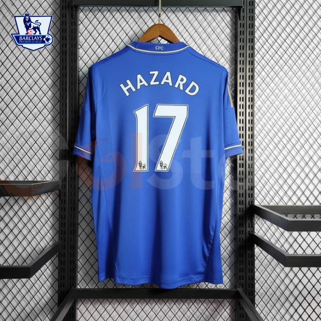 Chelsea FC 2012-2013 Retro Away Short Sleeve Jersey #17 Hazard Premier League Patch Personalized Rare
