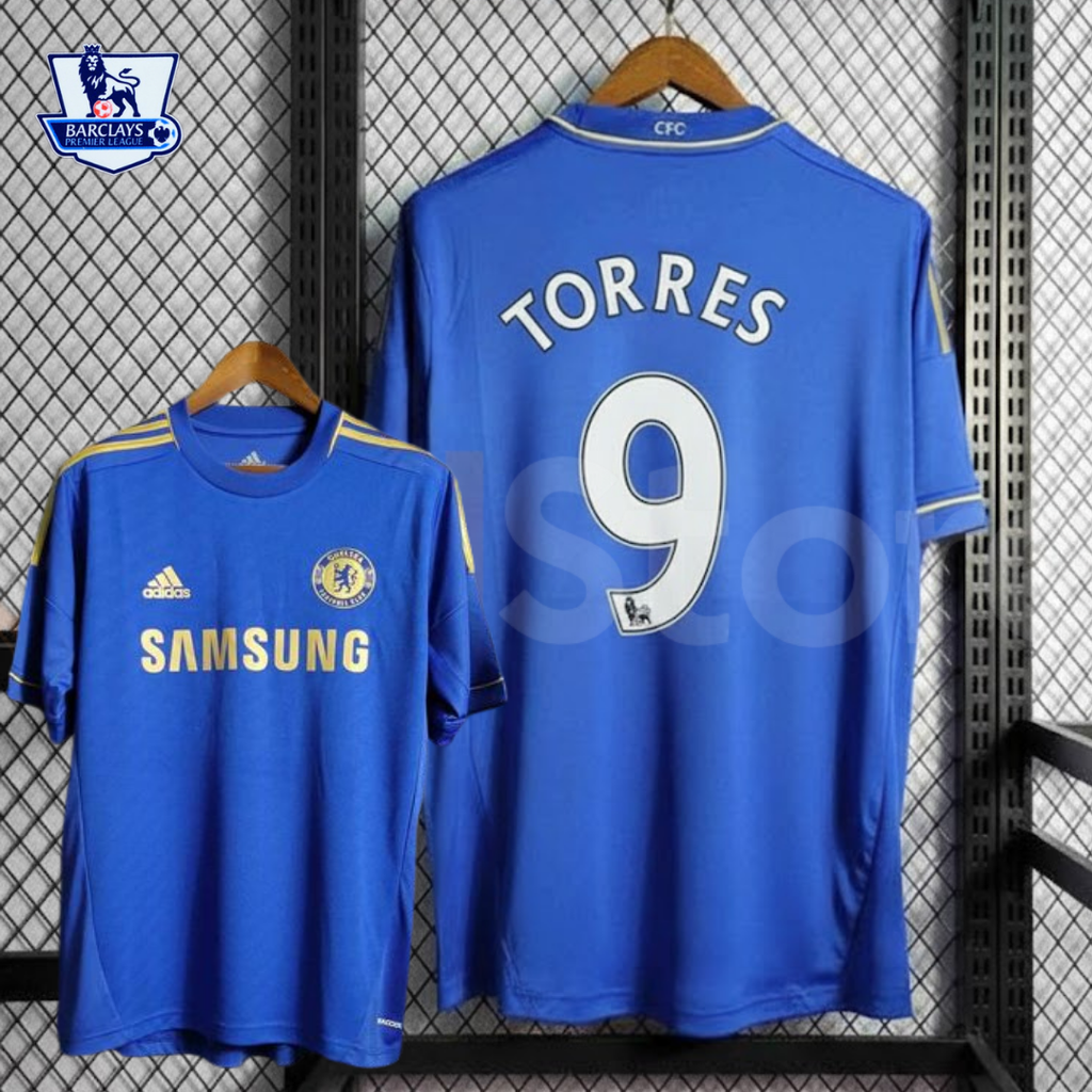 Chelsea FC 2012-2013 Retro Away Short Sleeve Jersey #9 Torres Premier League Patch Personalized Rare