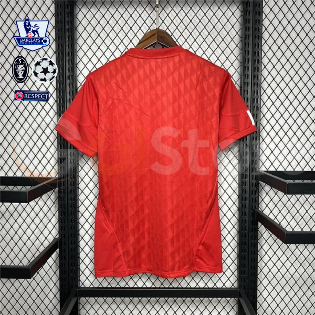 2010-2011 Liverpool Retro Red Home Short Sleeve Jersey Personalized PL UCL Patch