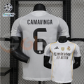 2025/26 Real Madrid Player Version Home White Jersey #6 Camavinga UCL Personalized