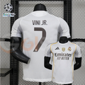 2025/26 Real Madrid Player Version Home White Jersey #7 Vinicius Jr UCL Personalized