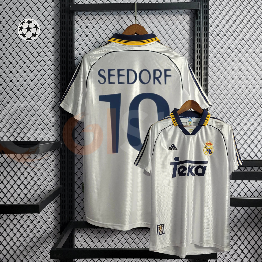 1998/00 Real Madrid Retro Home Jersey #10 Seedorf UCL Personalized
