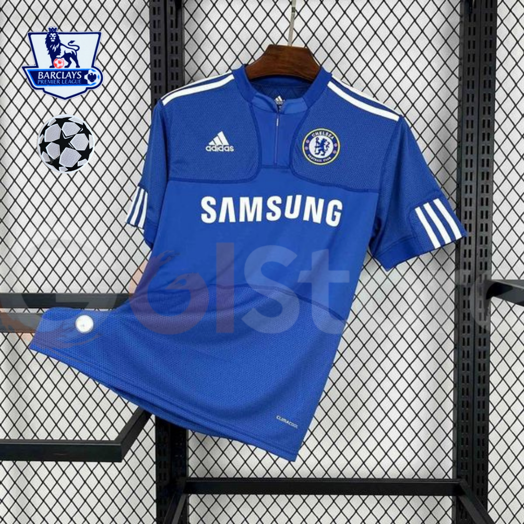 Chelsea FC 2009-2010 Retro Home Short Sleeve Jersey UCL PL Patch Personalized Rare