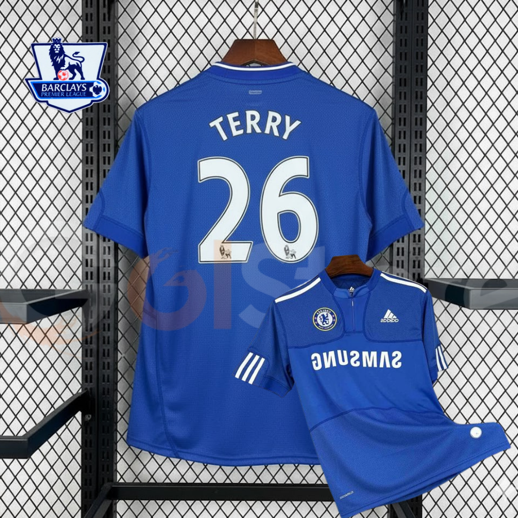 Chelsea FC 2009-2010 Retro Home Short Sleeve Jersey #26 Terry Personalized PL Rare