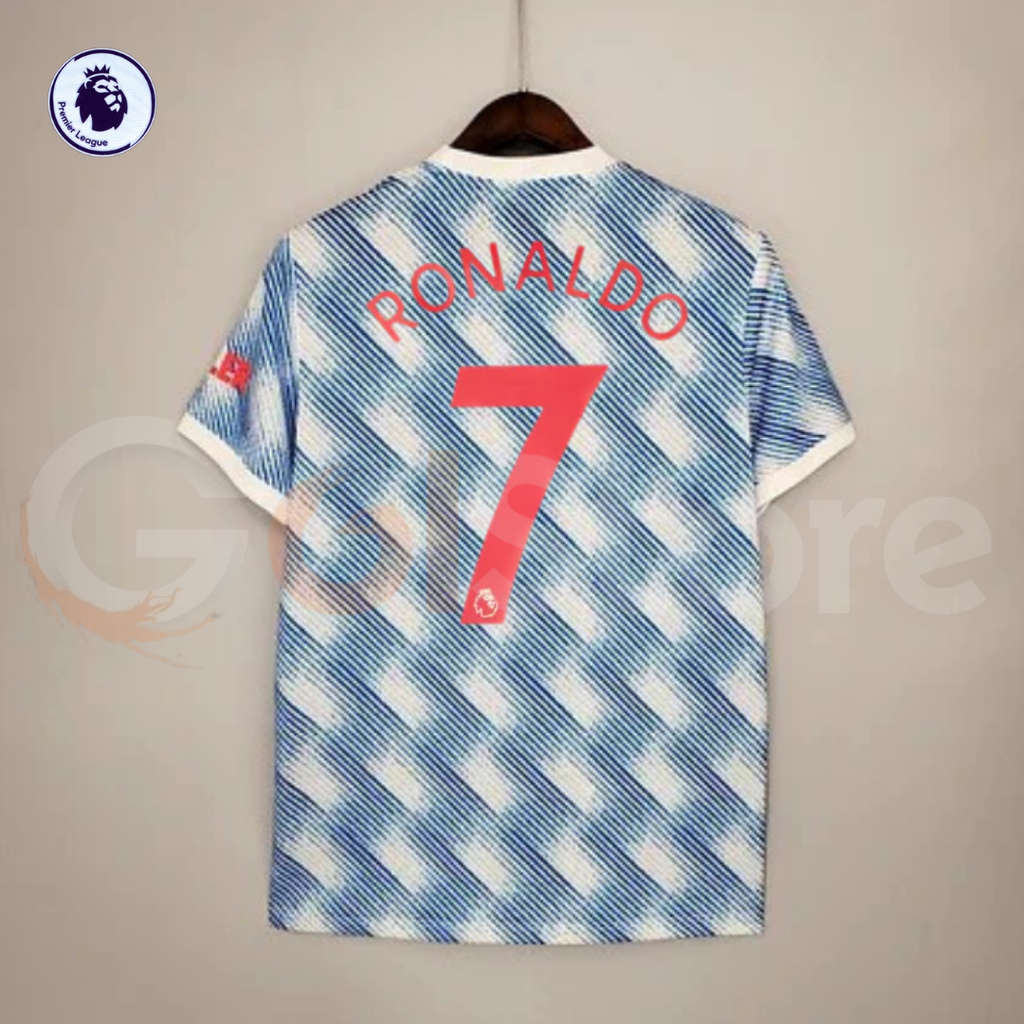 Manchester United 2021-2022 Retro Away Short Sleeve Jersey #7 Ronaldo Personalized PL UCL Rare