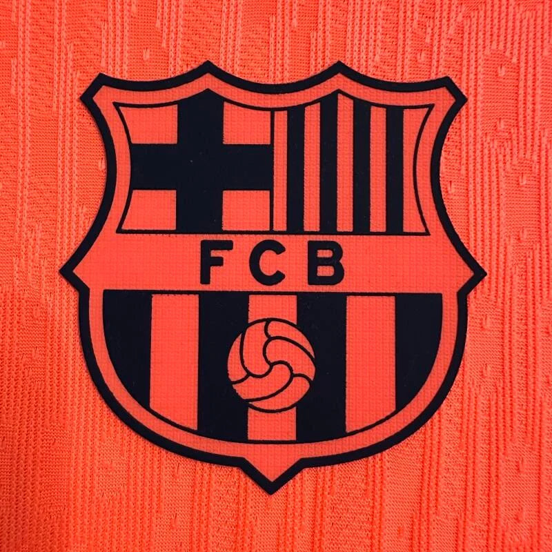 FC Barcelona 2025-26 Third Orange Professional Jersey | Custom Name & Number | La Liga & UCL