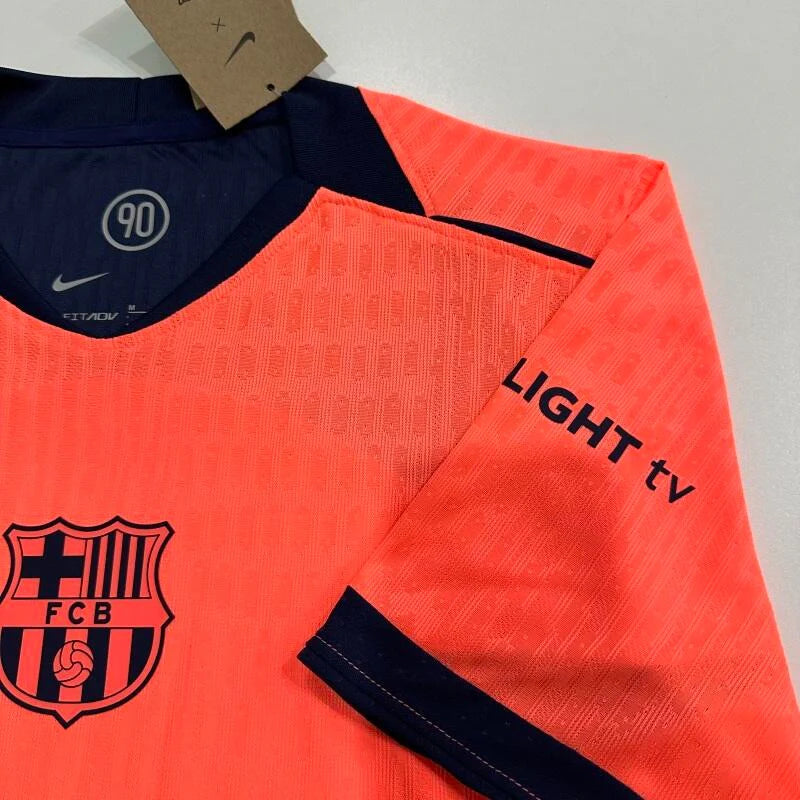 FC Barcelona 2025-26 Third Orange Professional Jersey | Custom Name & Number | La Liga & UCL