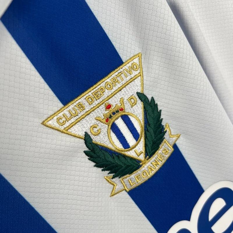 2025-2026 CD Leganés Fan Version Home Short Sleeve Jersey Personalized La Liga Patch
