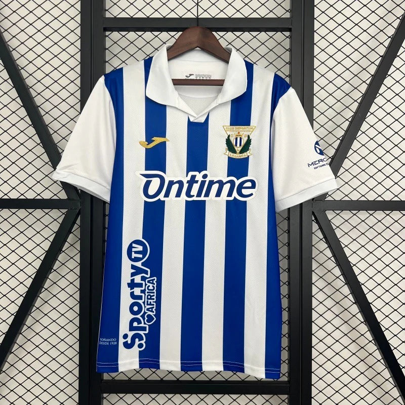 2025-2026 CD Leganés Fan Version Home Short Sleeve Jersey Personalized La Liga Patch