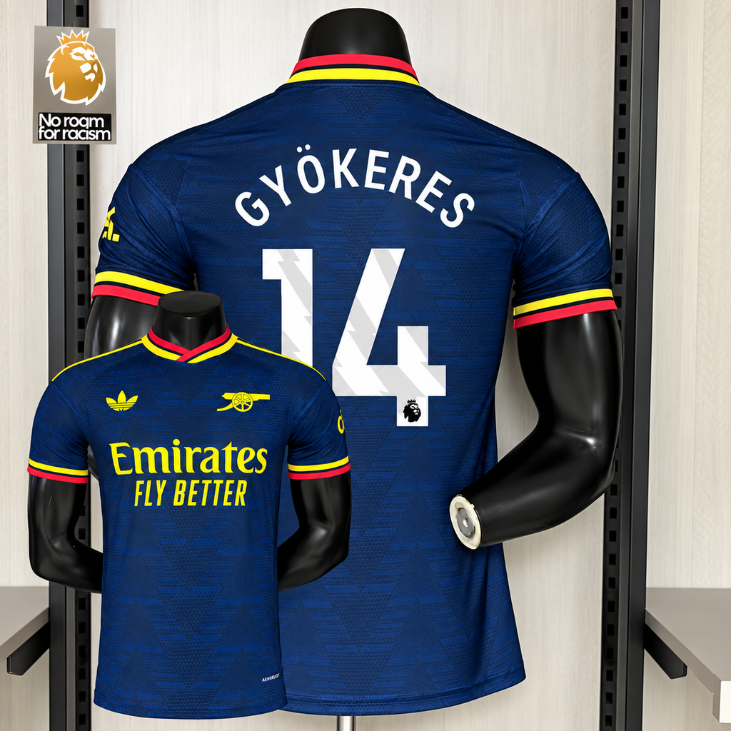 Arsenal FC 2026-27 Away Player Version Jersey | Gyökeres #14 | Premier League Patch | Sizes S–3XL