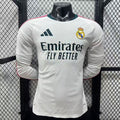 2026/27 Real Madrid Player Version Home Long Sleeve White Jersey UCL Personalized