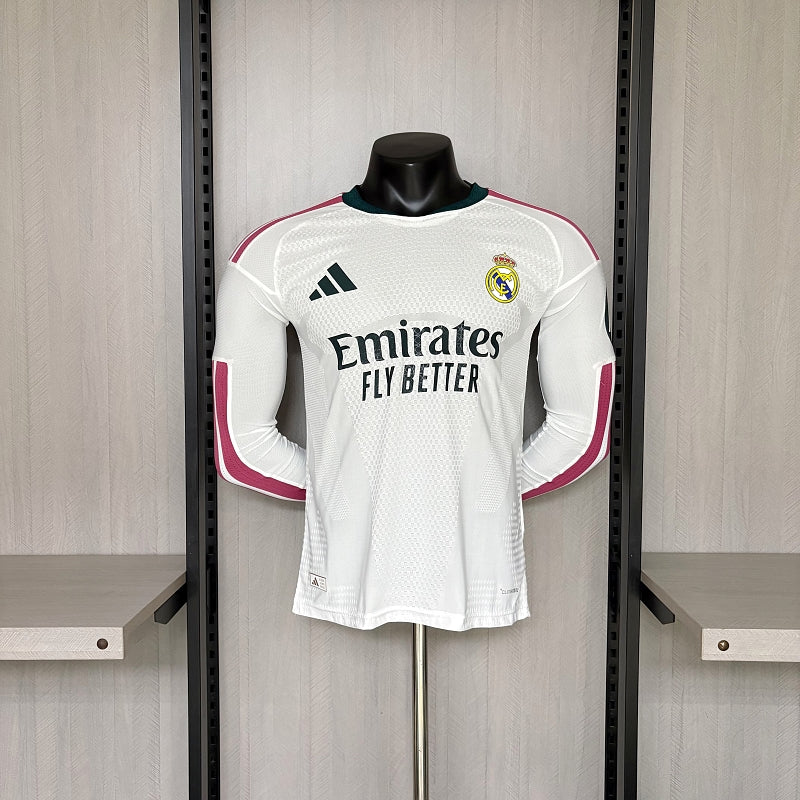 Player Version Long Sleeve 2026/27 Real Madrid Home Football Jersey – Match Edition Unisex Shirt S–3XL