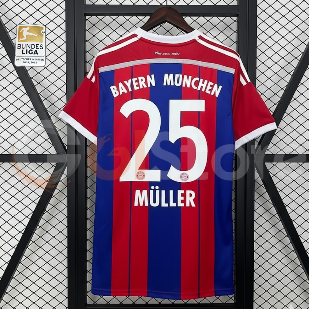 Bayern Munich 2014–2015 Retro Home Jersey – Müller #25