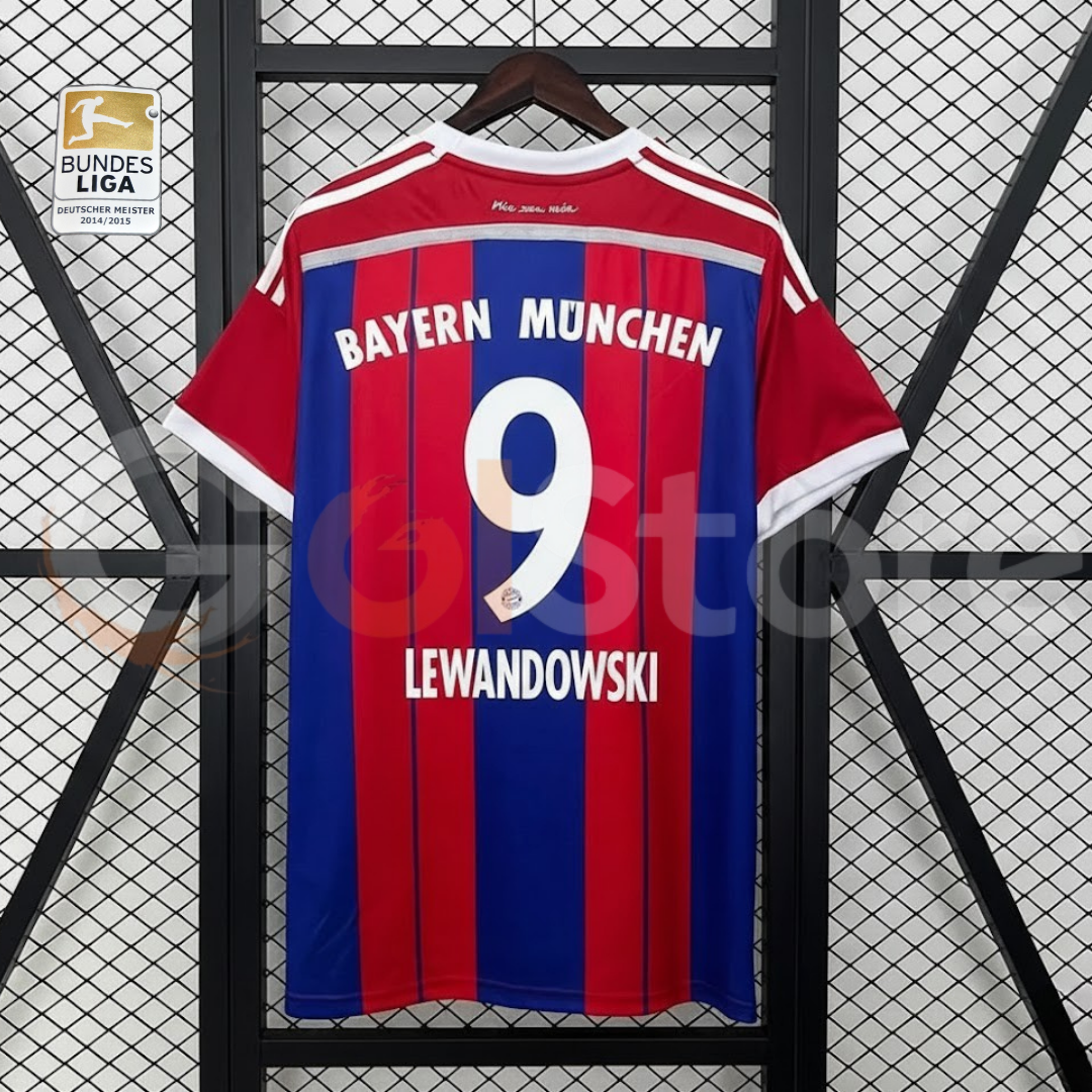 Bayern Munich 2014–2015 Retro Home Jersey – Lewandowski #9