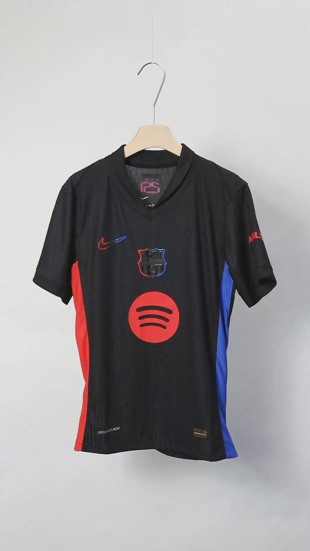 FC Barcelona 2024-25 Black Professional Jersey | Custom Name & Number | La Liga & UCL