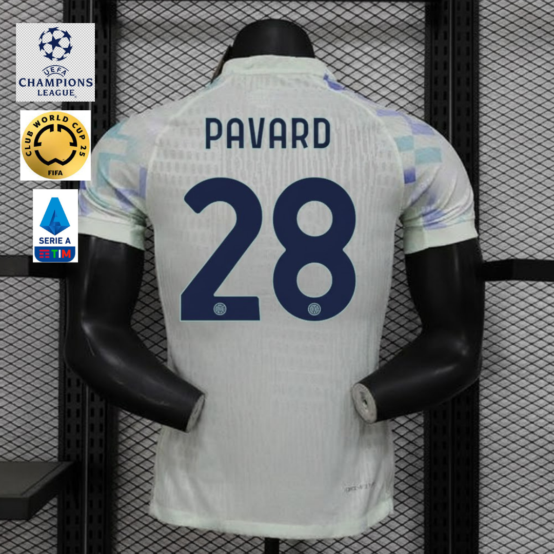 Inter Milan 2025-2026 Away Short Sleeve Jersey #28 Pavard UCL Serie A FIFA CWC Patch Personalized S-3XL