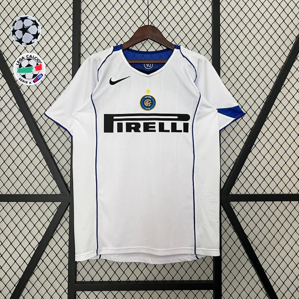 Inter Milan 2004-2005 Retro Away Short Sleeve Jersey #30 Martins Personalized Serie A UCL Patch