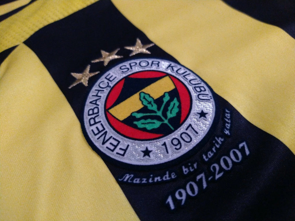 Fenerbahçe 2007-2008 Retro Home Short Sleeve Jersey Personalized UCL Patch Rare
