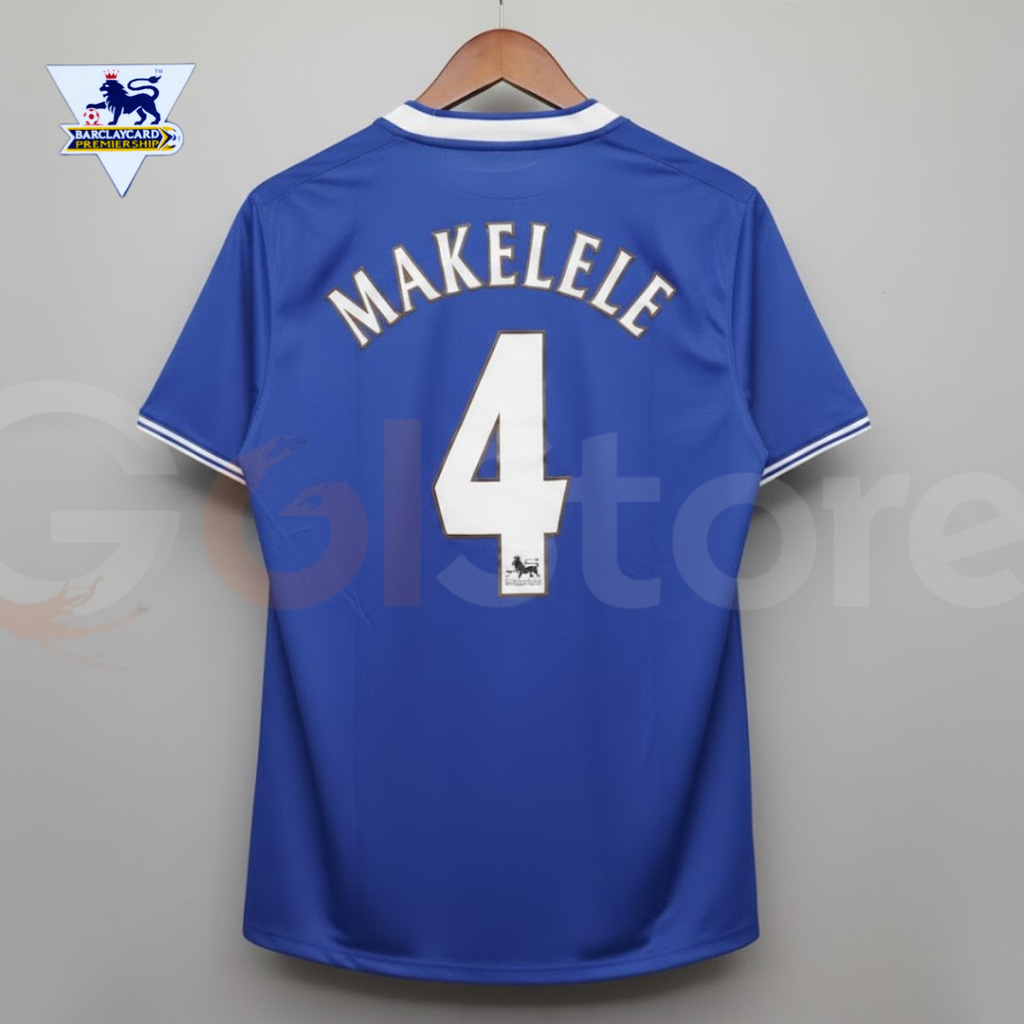 Chelsea FC 2003-2005 Retro Home Short Sleeve Jersey #4 Makelele Personalized PL Patch