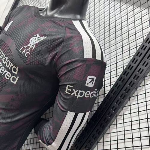 Liverpool 2026-2027 Away Long Sleeve Player Version Jersey #4 Van Dijk Personalized UCL Patch Rare