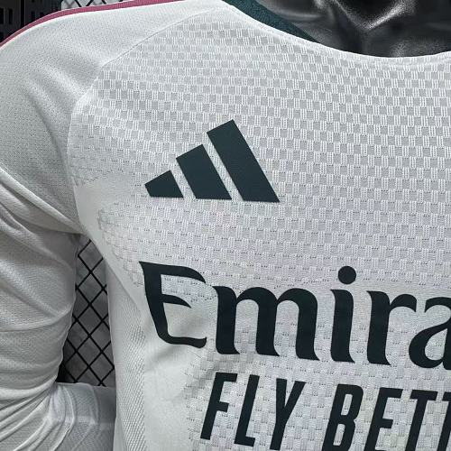 2026/27 Real Madrid Player Version Home Long Sleeve White Jersey #7 Vinicius Jr Personalized