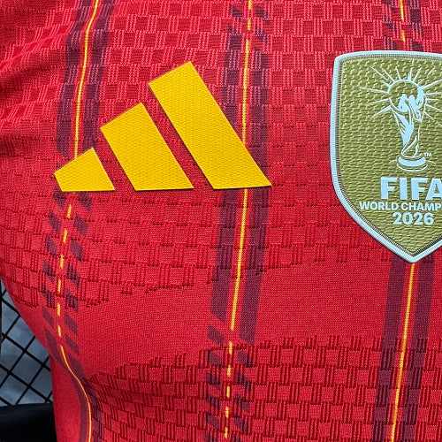 Spain 2026 Home Player Jersey Olmo #10 Two-Star