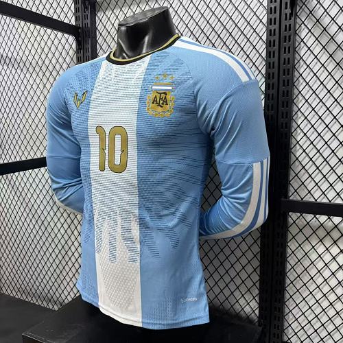 Argentina 2026 Home Long Sleeve Player Version Jersey #10 Messi Special Edition Personalized S-3XL