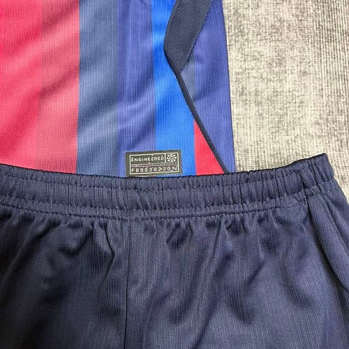 Kids FC Barcelona 2026-27 Home Jersey | Custom Name & Number | UCL or La Liga Patch | Sizes 16–28