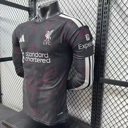 Liverpool 2026-2027 Away Long Sleeve Player Version Jersey Personalized PL UCL Patch Rare