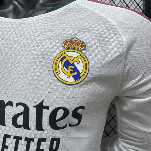 2026/27 Real Madrid Player Version Home Long Sleeve White Jersey #7 Vinicius Jr Personalized