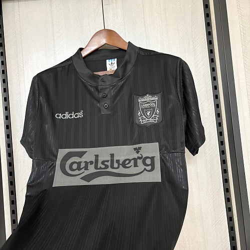 Liverpool 1995-1996 Retro Black Short Sleeve Jersey Rare Collector Spice Boys Era