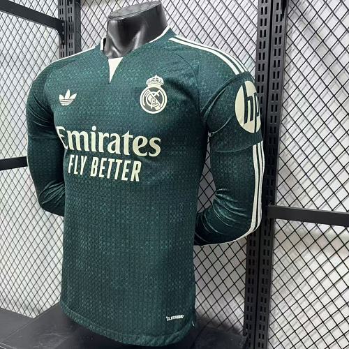 2026/27 Real Madrid Player Version Away Long Sleeve Jersey #8 Valverde UCL Personalized