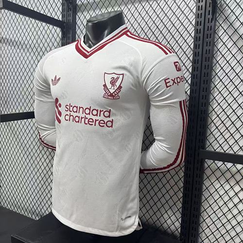 2026-2027 Liverpool Player Version Away Long Sleeve Jersey #4 Van Dijk Personalized PL Patch