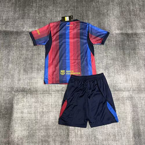 Kids FC Barcelona 2026-27 Home Jersey | Custom Name & Number | UCL or La Liga Patch | Sizes 16–28