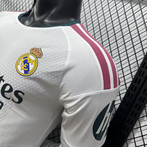2026/27 Real Madrid Player Version Home Long Sleeve White Jersey #10 Mbappe Personalized