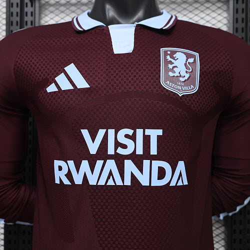 Aston Villa Home Long-Sleeve Player Jersey – Abraham #18 UCL