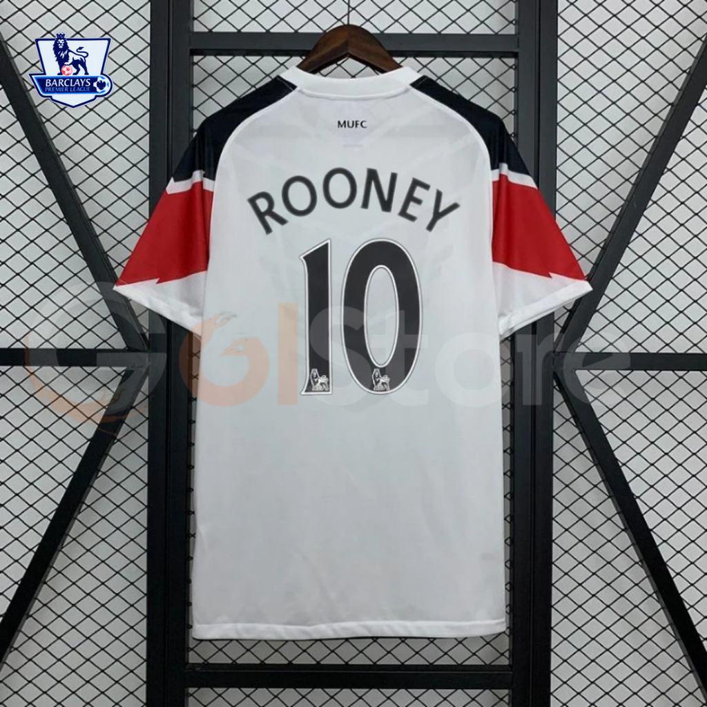 Manchester United 2010-2011 Retro Away Jersey #10 Rooney Personalized PL Patch Rare