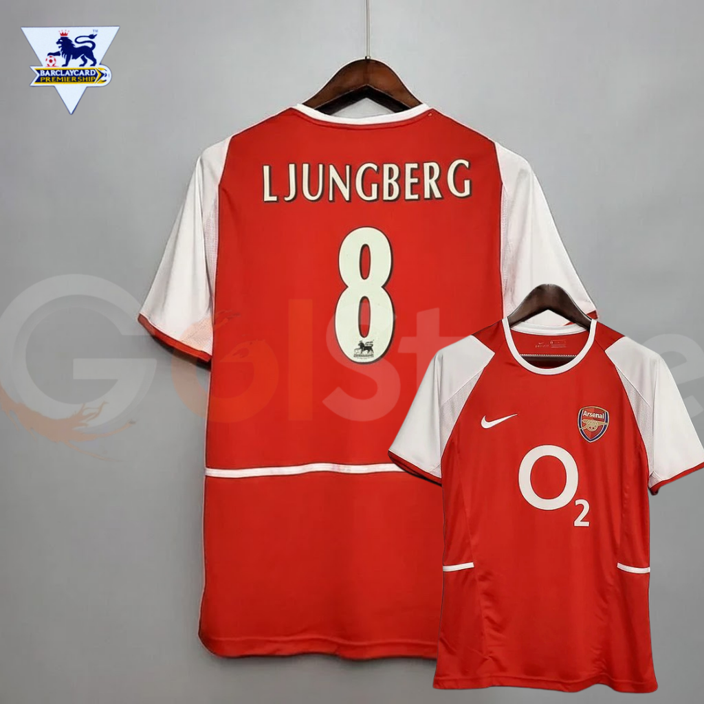 Arsenal 2002-04 Retro Home Jersey | #8 Freddie Ljungberg | Premier League