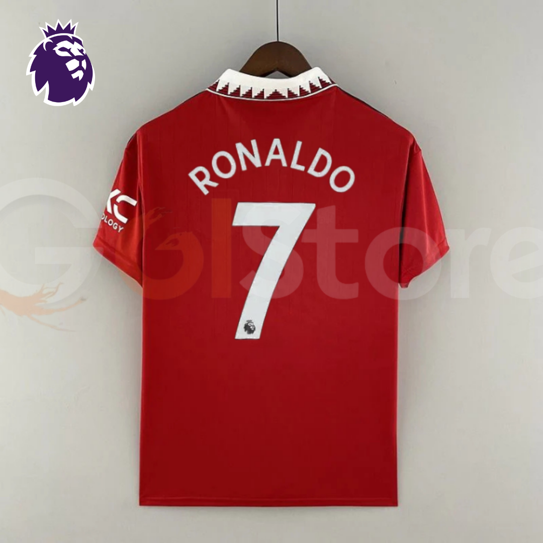 Manchester United 2022-2023 Retro Home Short Sleeve Jersey #7 Ronaldo Personalized PL Rare