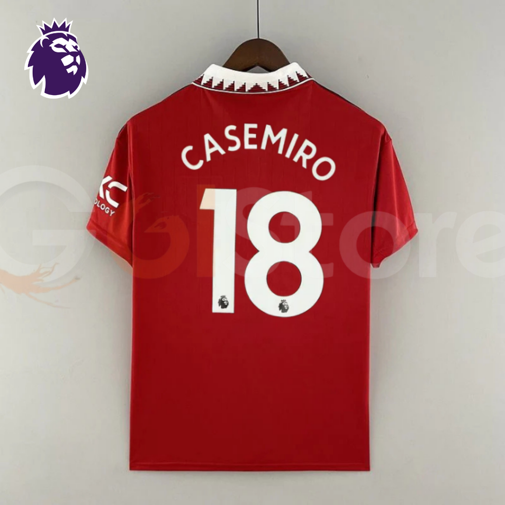 Manchester United 2022-2023 Retro Home Short Sleeve Jersey #18 Casemiro Personalized PL Rare