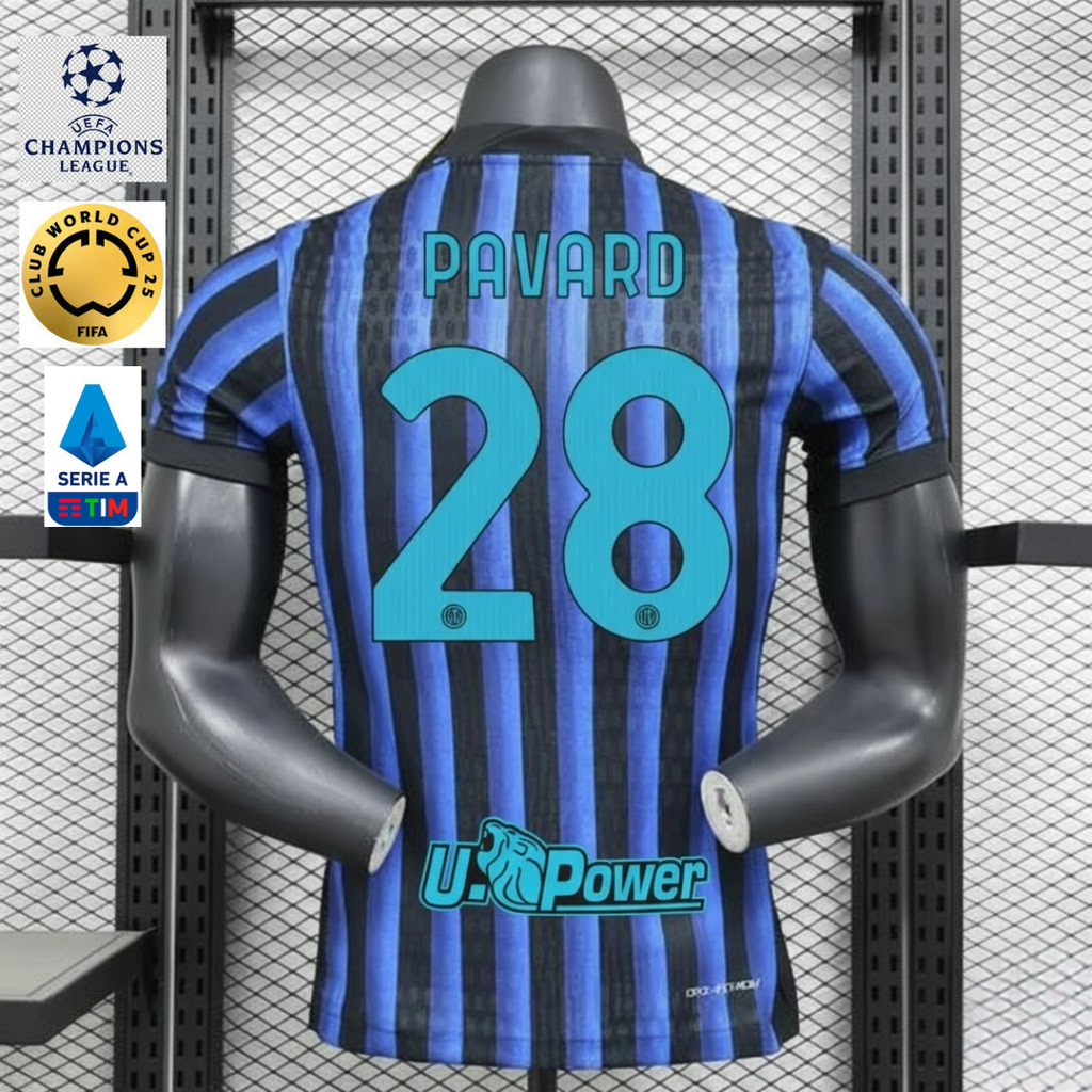 Inter Milan 2025-2026 Home Short Sleeve Jersey #28 Pavard UCL Serie A FIFA CWC Patch Personalized S-3XL