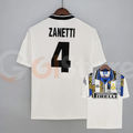 Inter Milan 1996-1997 Retro Away Short Sleeve Jersey #4 Zanetti Personalized Rare Collector