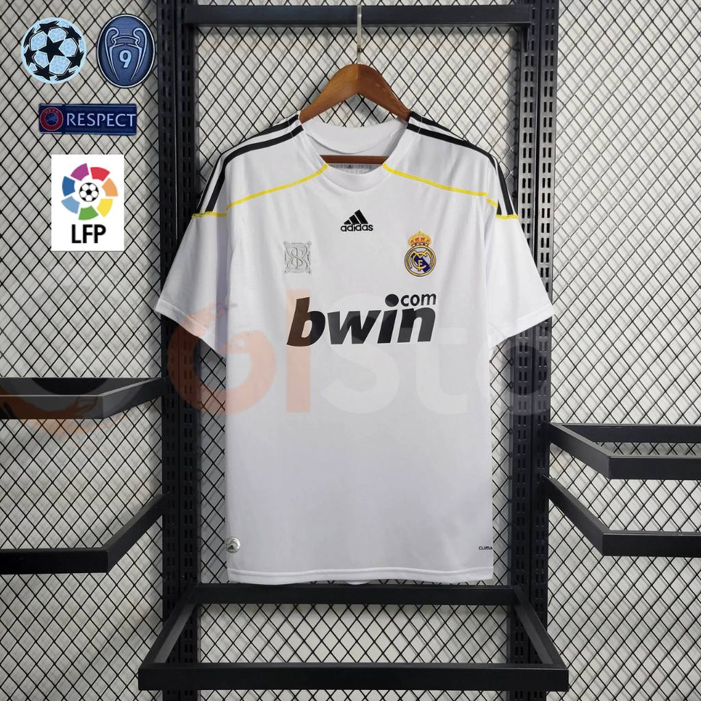 2009/10 Real Madrid Retro Home Jersey UCL & La Liga Patch Personalized