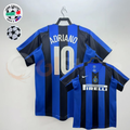 Inter Milan 2004-2005 Retro Home Short Sleeve Jersey #10 Adriano Serie A UCL Patch Personalized Rare