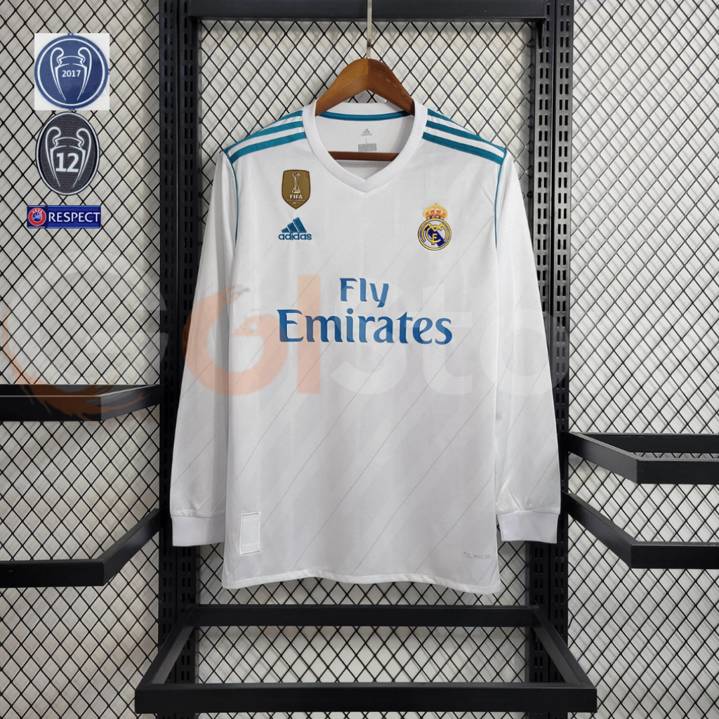 2017/18 Real Madrid Retro Home Jersey #11 Bale UCL